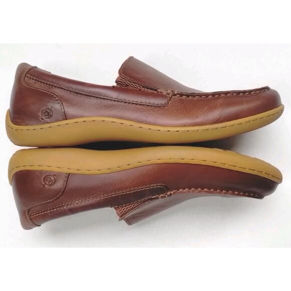 Born Men's Eberhard Venetian Loafer Slip On Brown Leather Driving Shoe 11.5 - Picture 4 of 11